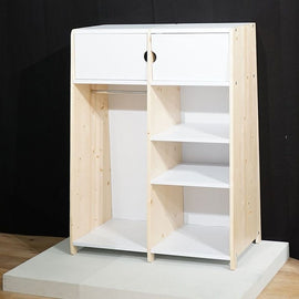 MATHY BY BOLS Montessori Evolving Double Wardrobe Asymetry pine wood