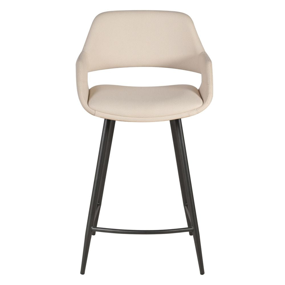 ZAGO Bar Stool Esmee metal legs fabric seat 67cm