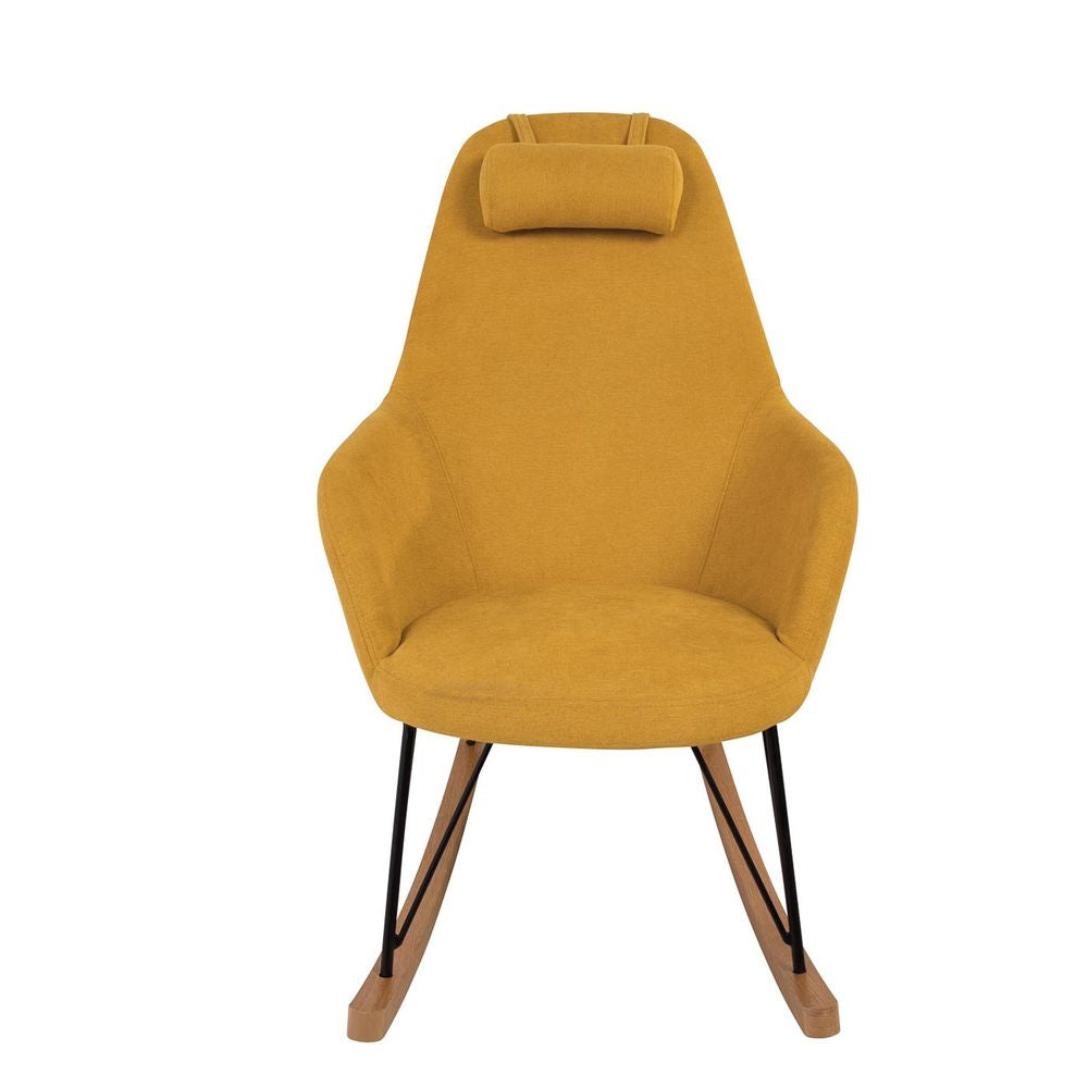 ZAGO Rocking Chair Evy wood legs fabric seat