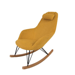 ZAGO Rocking Chair Evy wood legs fabric seat