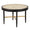 ZAGO Round Coffee Table Exalt metal legs black oak and cane Ø60cm
