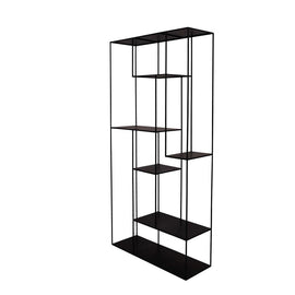 ZAGO Bookshelf Expo 8 niches black metal 180cm