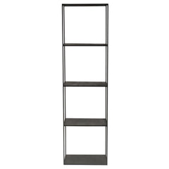 ZAGO Bookshelf Expo 4 levels black metal 180cm