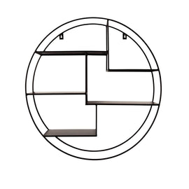 ZAGO Round Wall Shelf Expo black metal Ø61cm