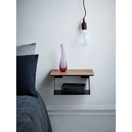 MAZE Bedside Table Edgy Walnut