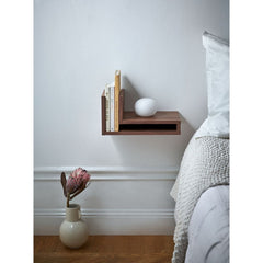 MAZE Bedside Table F-shelf Right Walnut