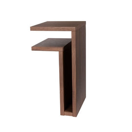 MAZE Bedside Table F-shelf Left Walnut