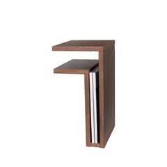 MAZE Bedside Table F-shelf Left Walnut