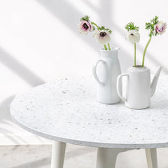 TIPTOE Round Dining Table New Modern Recycled Plastic Steel Legs ø108cm