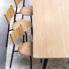 TIPTOE Dining Table New Modern Oak Steel Legs 190cm