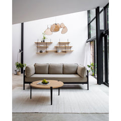 TIPTOE Corner Sofa Easy 3-4 Seats Gabriel Fabric Graphite Black Steel Structure 225cm