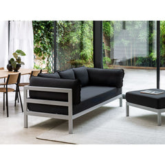TIPTOE Corner Sofa Easy 3-4 Seats Gabriel Fabric Austral Grey Steel Structure 225cm