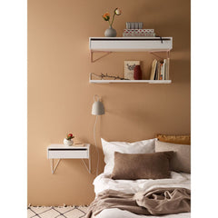 MAZE Shelf Pythagoras Oak MDF White 60cm