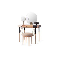 MAISON DADA Dressing Table And Stool Rose Sélavy Marquetry