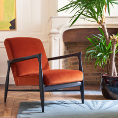 RED EDITION Armchair Floating Black Frame Zebra