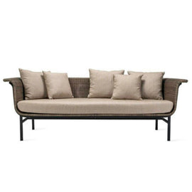 VINCENT SHEPPARD Lounge Sofa Wicked 3-Seater Black Outdoor