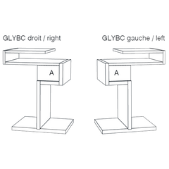 DRUGEOT Side Table Glycine Right