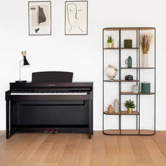 ZAGO Bookshelf Grayson Natural Oak Black Metal 180cm