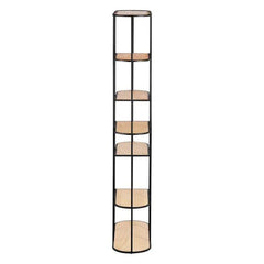 ZAGO Bookshelf Grayson Natural Oak Black Metal 180cm