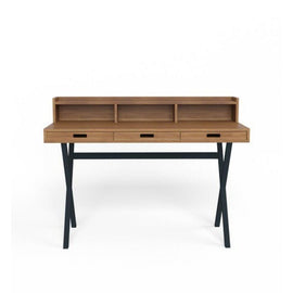 HARTO Desk Hyppolite Walnut & Slate Grey