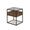 ZAGO Side Table Helix metal glass walnut 54cm