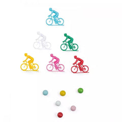 MOULIN ROTY Game Of 6 cyclists With Marbles "Aujourd'hui c'est mercredi"