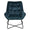 ZAGO Armchair Kami Steel Legs Grey Blue Velvet