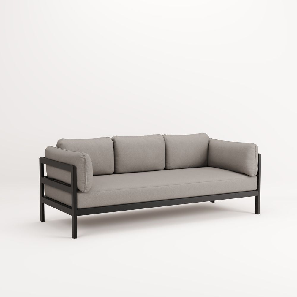 TIPTOE Sofa Easy 3-4 Seats Gabriel Fabric Graphite Black Steel Structure 225cm