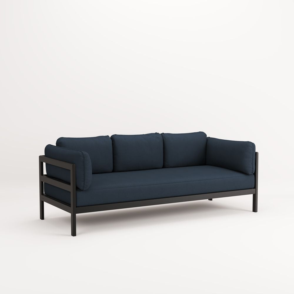 TIPTOE Sofa Easy 3-4 Seats Gabriel Fabric Graphite Black Steel Structure 225cm