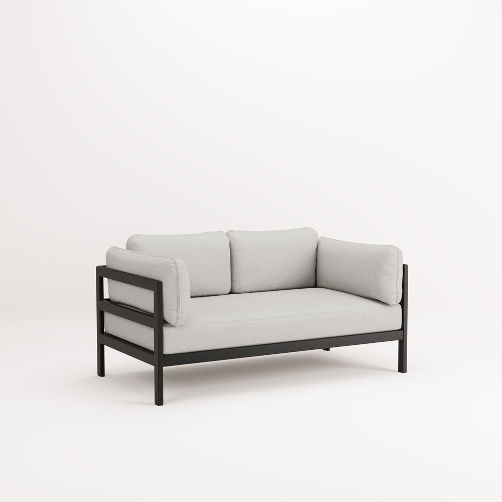 TIPTOE Sofa Easy 2 Seats Gabriel Fabric Graphite Black Steel Structure 225cm