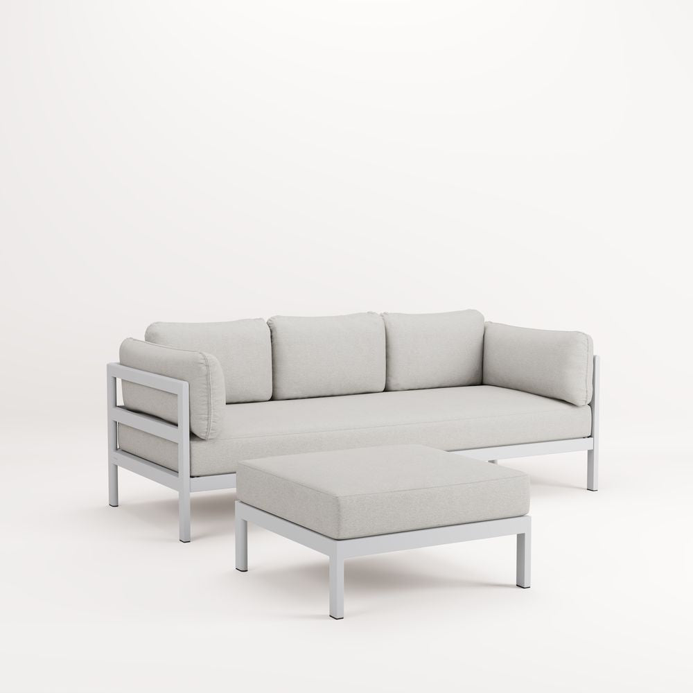 TIPTOE Corner Sofa Easy 3-4 Seats Gabriel Fabric Austral Grey Steel Structure 225cm