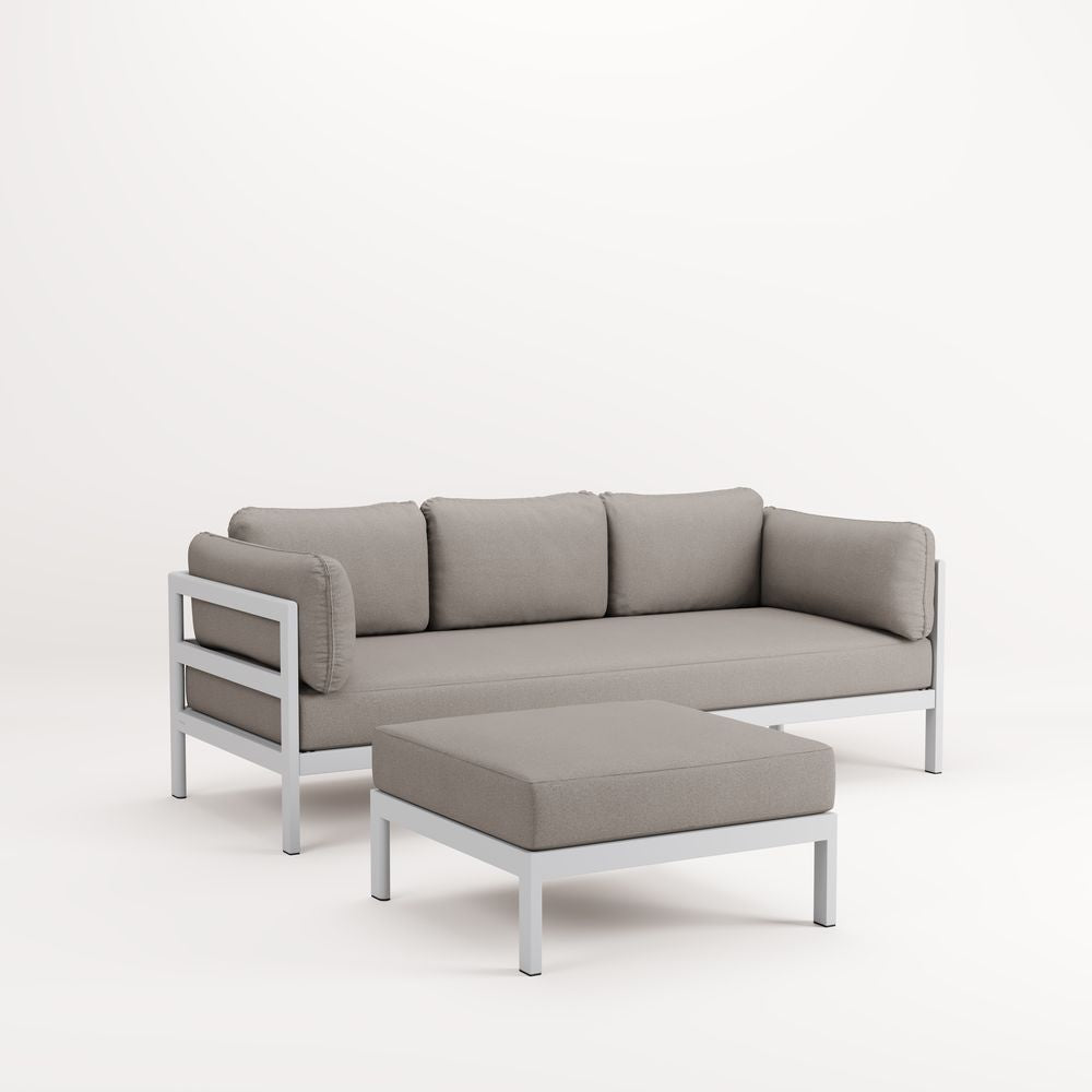 TIPTOE Corner Sofa Easy 3-4 Seats Gabriel Fabric Austral Grey Steel Structure 225cm
