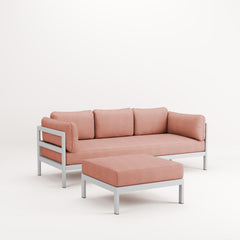 TIPTOE Corner Sofa Easy 3-4 Seats Gabriel Fabric Austral Grey Steel Structure 225cm