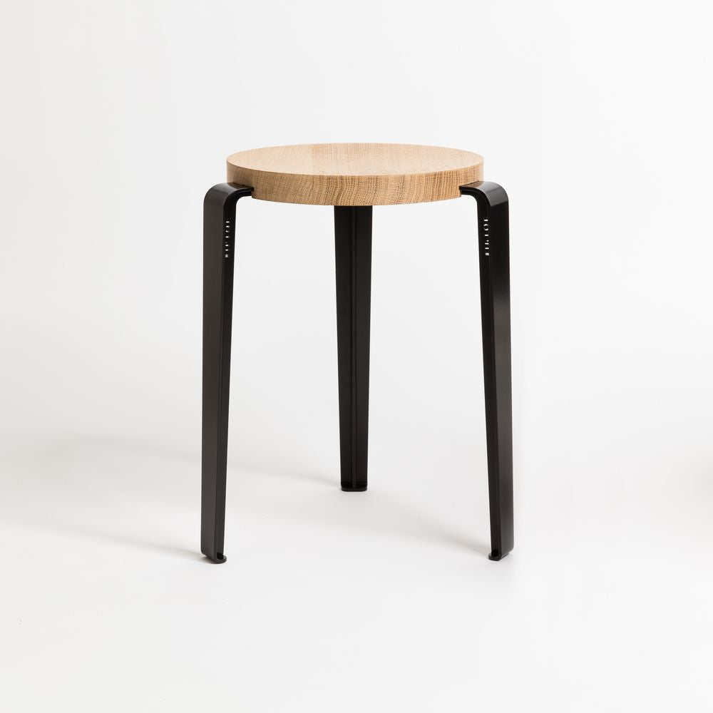 TIPTOE Stool Lou Oak Steel Legs 45cm