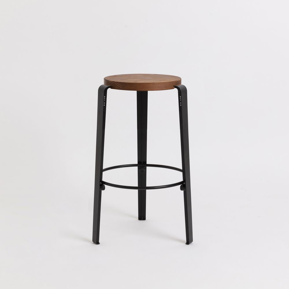 TIPTOE Stool Mi Lou Tinted Oak Steel Legs 66cm