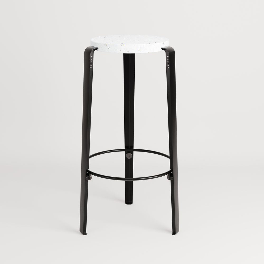 TIPTOE Stool Big Lou Recycled Plastic Venezia Steel Legs 75cm