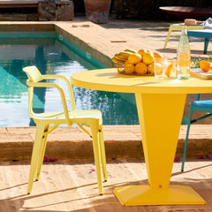 TOLIX Dining Table Kub Outdoor Painted Ø80cm
