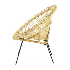 ZAGO Armchair Livea metal legs rattan