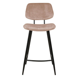ZAGO Bar Stool Lizzy metal legs velvet base 68cm