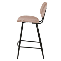 ZAGO Bar Stool Lizzy metal legs velvet base 68cm