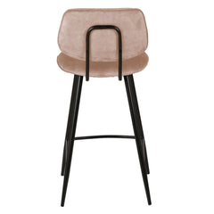 ZAGO Bar Stool Lizzy metal legs velvet base 68cm