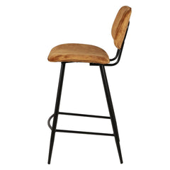 ZAGO Bar Stool Lizzy metal legs velvet base 68cm