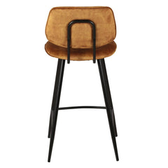 ZAGO Bar Stool Lizzy metal legs velvet base 68cm