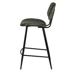 ZAGO Bar Stool Lizzy metal legs velvet base 68cm