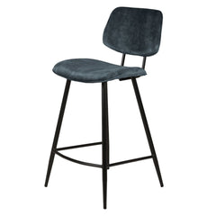 ZAGO Bar Stool Lizzy metal legs velvet base 68cm