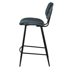 ZAGO Bar Stool Lizzy metal legs velvet base 68cm