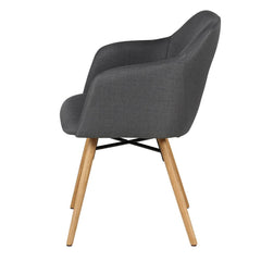 ZAGO Armchair May oak legs fabric