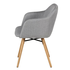 ZAGO Armchair May oak legs fabric