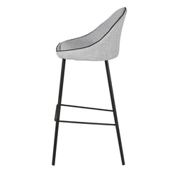 ZAGO Bar Stool Maya metal legs velvet 65cm