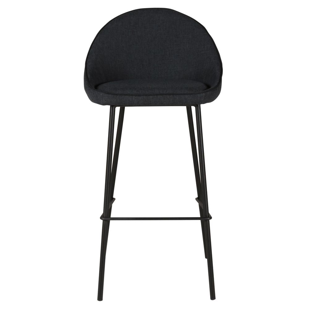 ZAGO Bar Stool Maya metal legs velvet 65cm